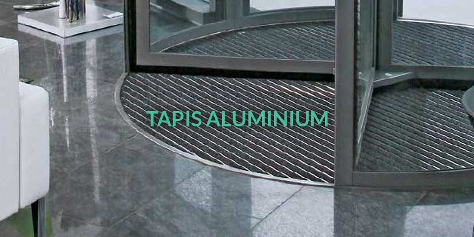 Tapis extérieur caoutchouc structure aluminium